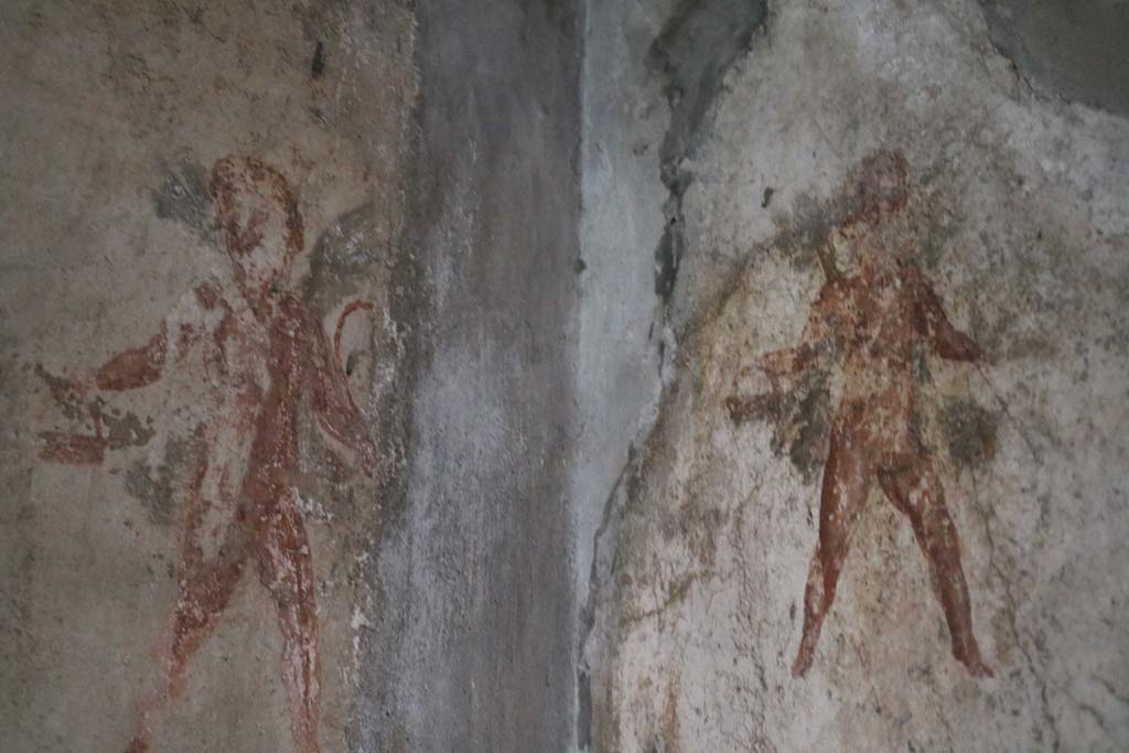 VI.10.1 Pompeii. December 2018. Detail from south-west corner of rear room. Photo courtesy of Aude Durand.