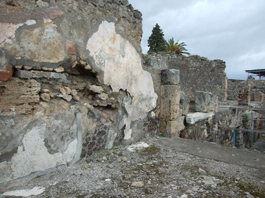 VI.10.7 Pompeii.  March 2009.  Room 8.  Tablinum.  North wall.