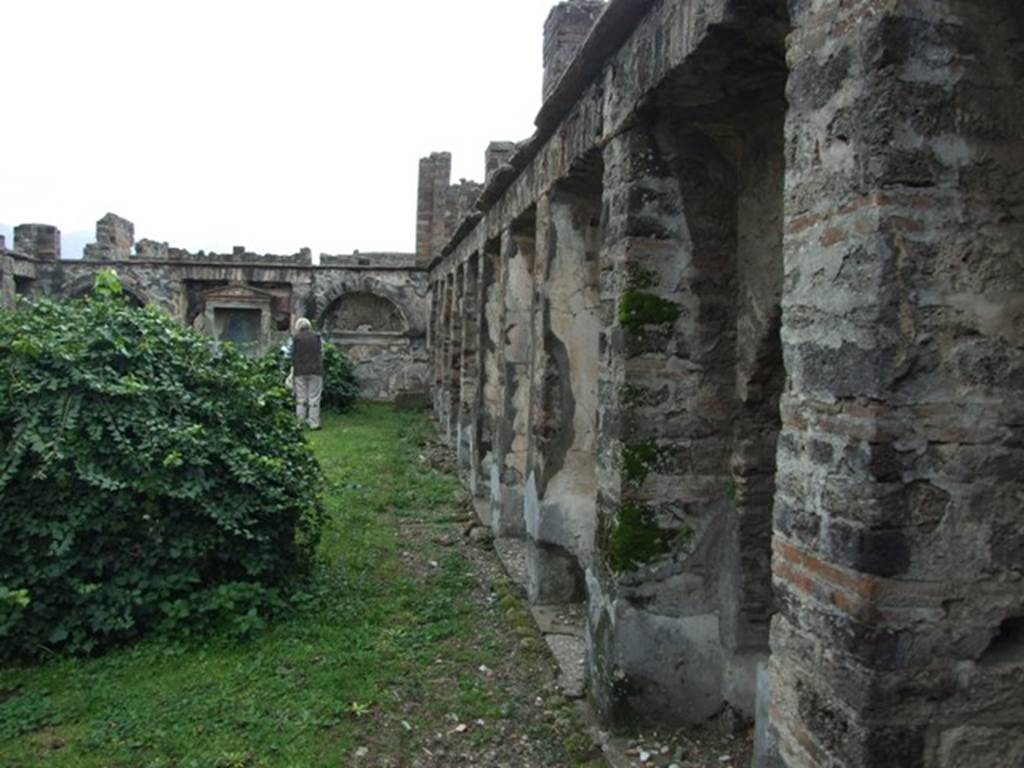VI.10.7 Pompeii.  March 2009.  Room 15.  Garden area.  West side.  Looking south.