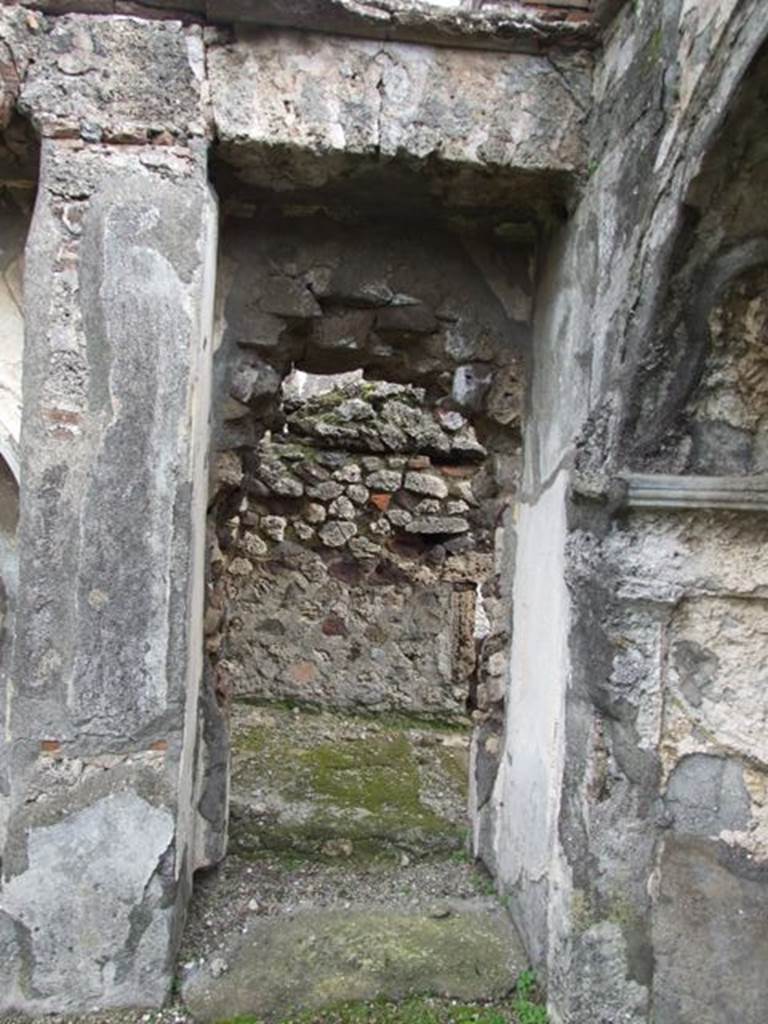 VI.10.7 Pompeii.  March 2009.  Room 15.  Garden area.  East side.  Door at south end leading to corridor on east and south sides.