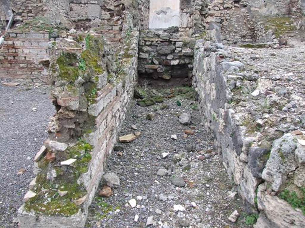 VI.10.14 Pompeii. March 2009. Room 8, recess for wooden stairs.