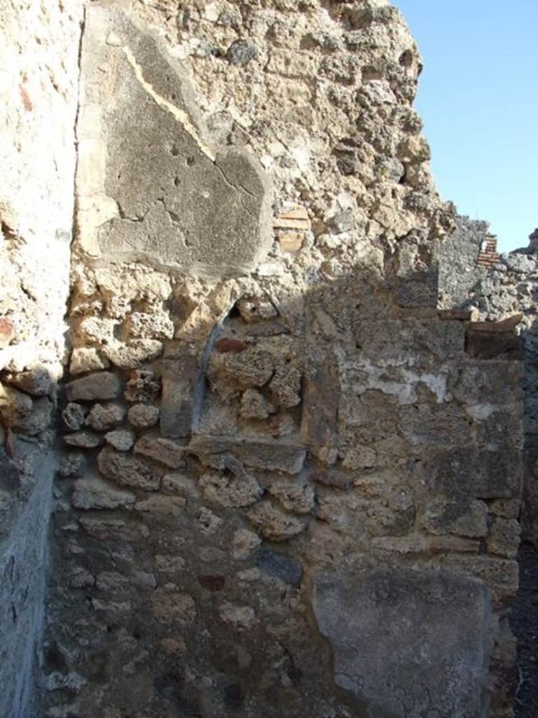 VI.11.8 Pompeii. December 2007. 
North-east corner of atrium 50, looking east towards doorway to room 54, on right.   
