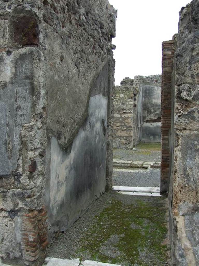 VI.11.10 Pompeii. March 2009. Room 48, looking west along south wall.