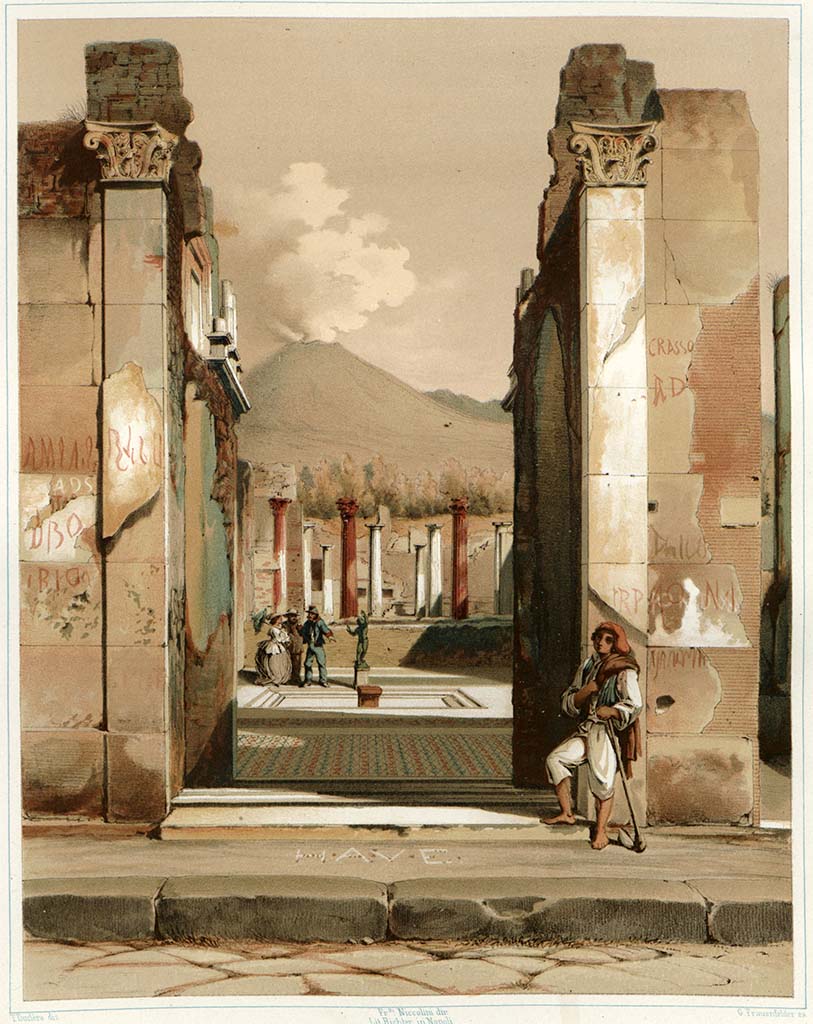 VI.12.2 Pompeii. 1964. Looking north to entrance doorway. Photo by Stanley A. Jashemski.
Source: The Wilhelmina and Stanley A. Jashemski archive in the University of Maryland Library, Special Collections (See collection page) and made available under the Creative Commons Attribution-Non Commercial License v.4. See Licence and use details.
J64f1087
