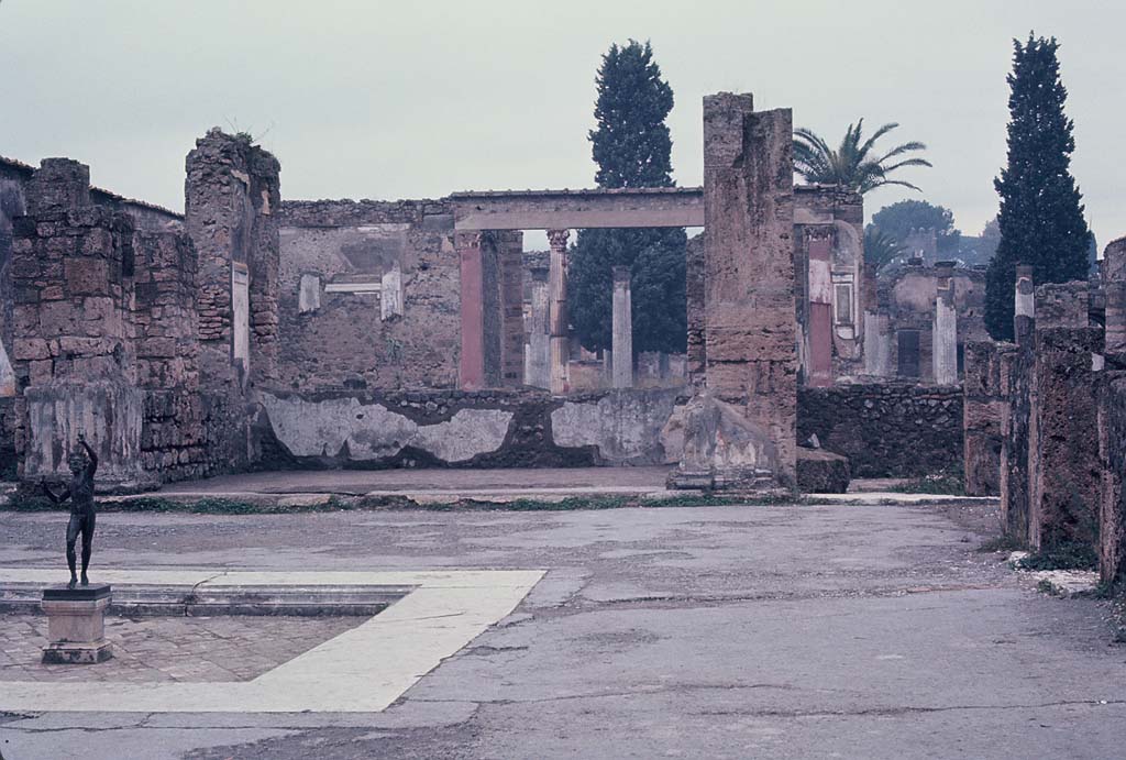 VI.12.2 Pompeii. November 1966. Looking north across east side of atrium. Photo courtesy of Rick Bauer.