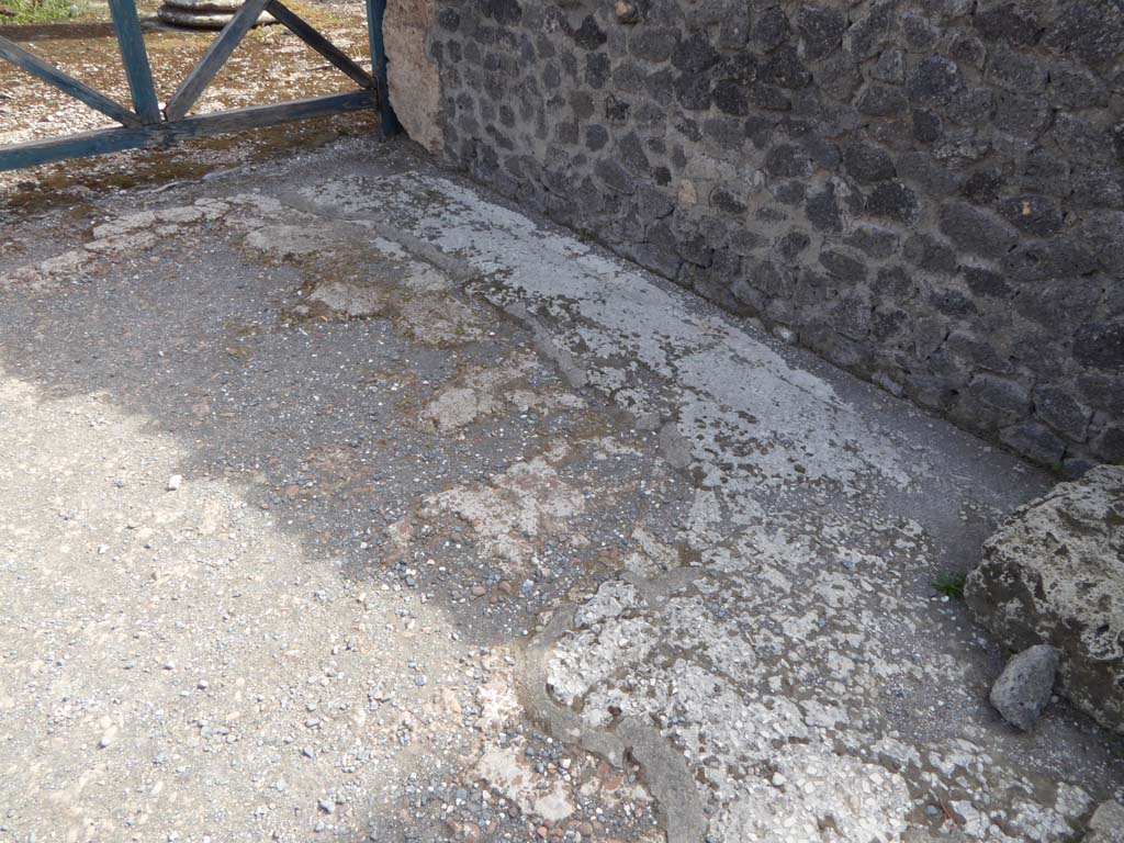 VI.12.5 Pompeii. 30th September 2015. Looking towards detail of flooring near south wall in West Ala 11.
Foto Annette Haug, ERC Grant 681269 DÉCOR.
