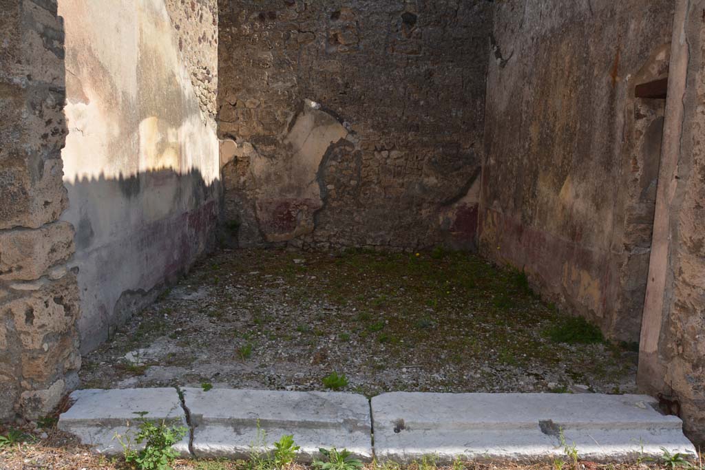 VI.14.20 Pompeii. March 2009. Room 5, north wall of corridor or andron, with small doorway into room 10.