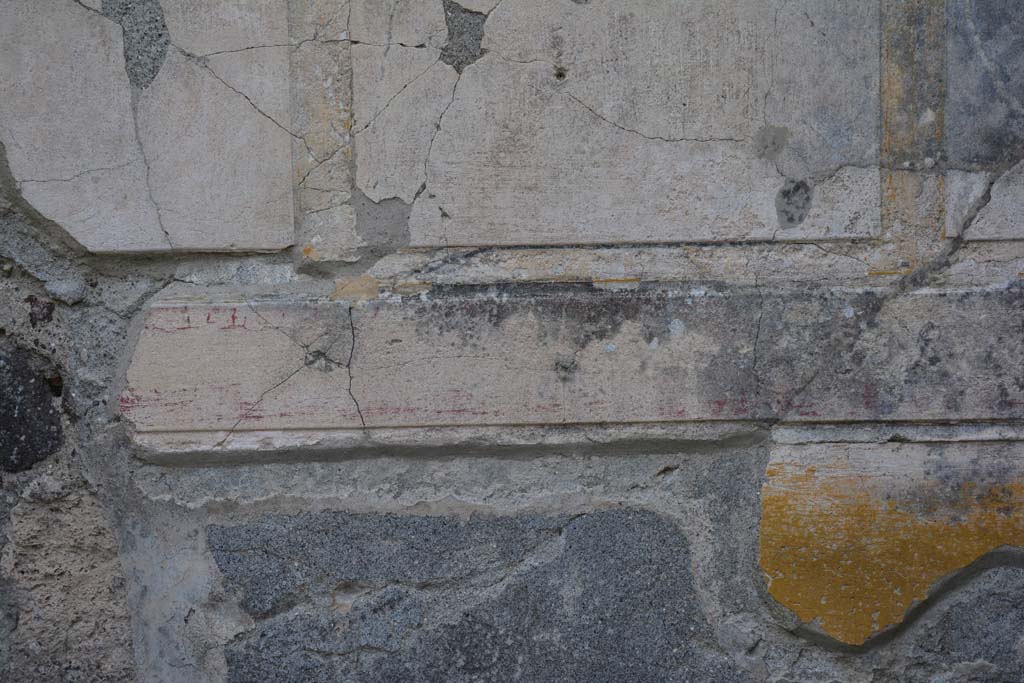 VI 15 5 Pompeii. March 2019. South ala 25, detail from lower centre of south wall.
Foto Annette Haug, ERC Grant 681269 DÉCOR.
