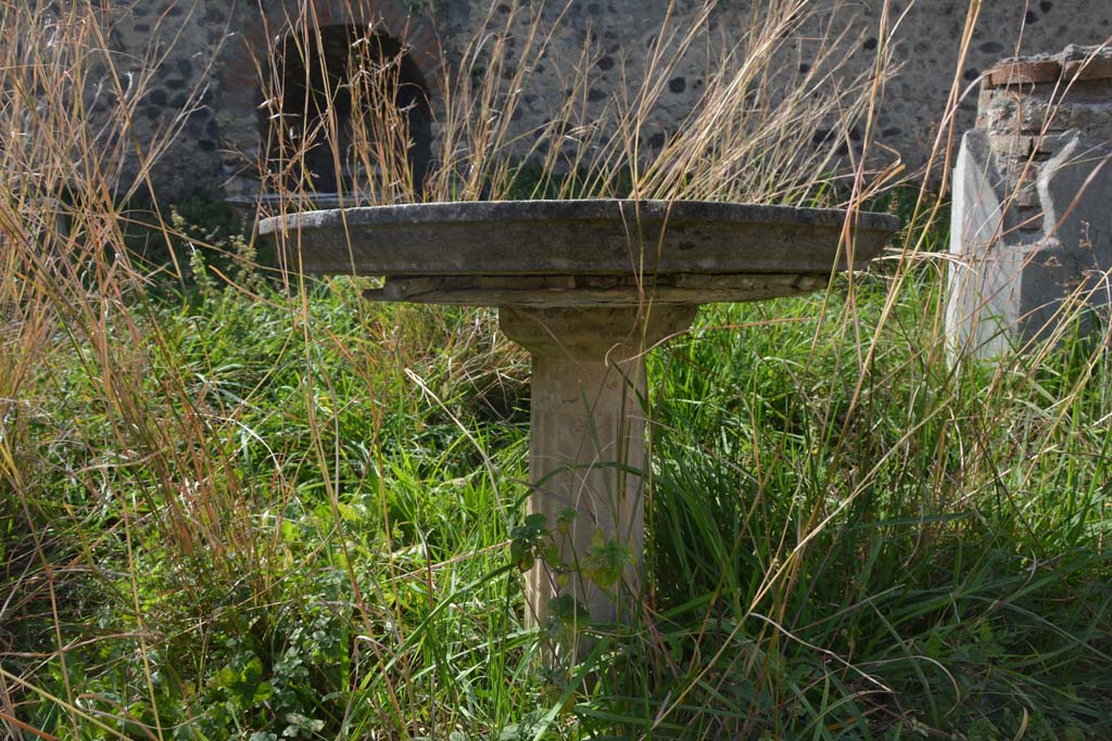 VI 15 5 Pompeii. March 2019. Garden area 11, table in garden area.
Foto Annette Haug, ERC Grant 681269 DÉCOR.

