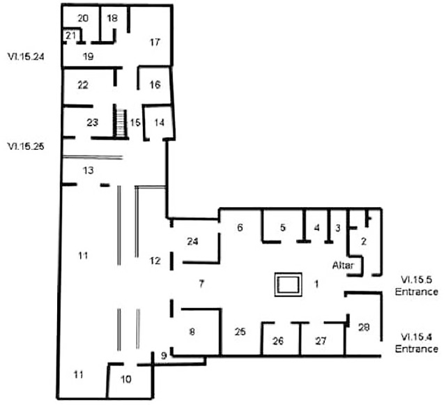 VI.15.5 Pompeii. Casa di M. Pupius Rufus
Room Plan