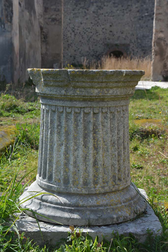 VI 15 5 Pompeii. March 2019. Room 1, detail from impluvium in south-east corner.
Foto Annette Haug, ERC Grant 681269 DÉCOR.

