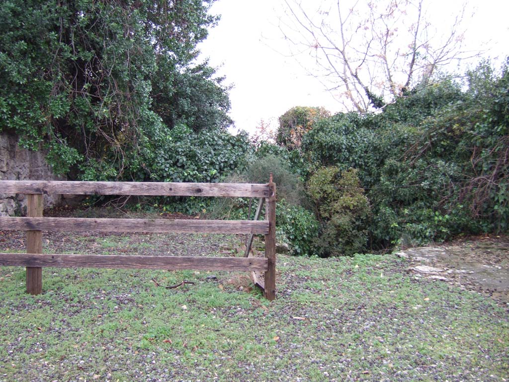 VI.17.13 Pompeii. December 2005. Looking west across atrium towards site of steps to lower floor, and collapsed tablinum.
According to Eschebach: there may have been a loggia on the lower floor.
See Eschebach, L., 1993. Gebäudeverzeichnis und Stadtplan der antiken Stadt Pompeji. Köln: Böhlau. (p.235).