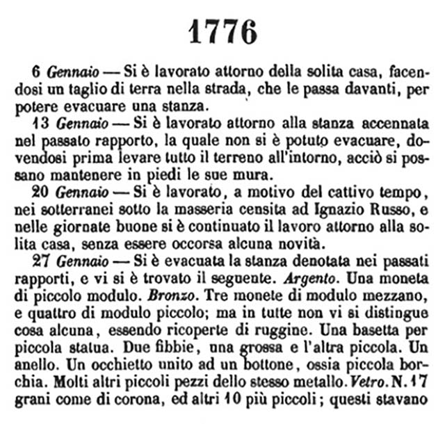 Copy of Pompeianarum Antiquitatum Historia 1, I, Page 286, January 1776