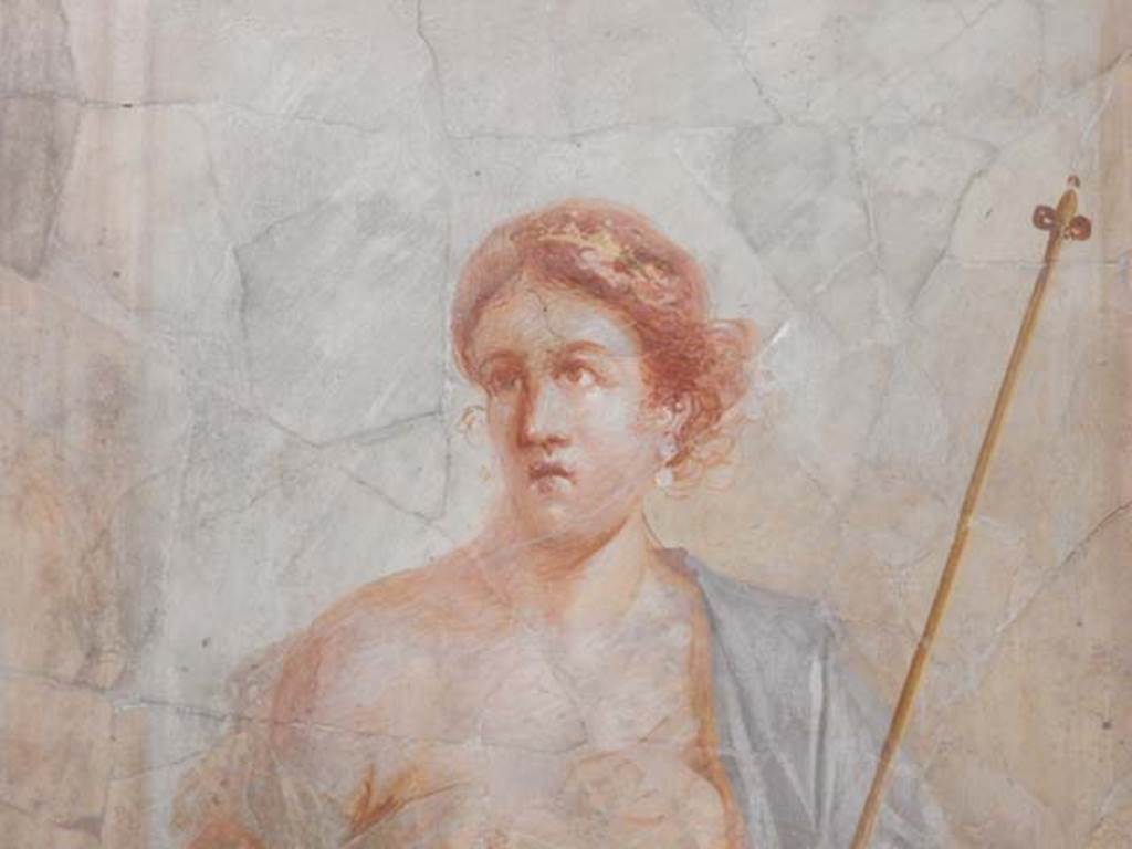 VI.17.42 Pompeii, May 2018. Triclinium 20, south wall, detail of Roxanne.
Archaeological Park of Pompeii, inv. 41657. Photo courtesy of Buzz Ferebee.