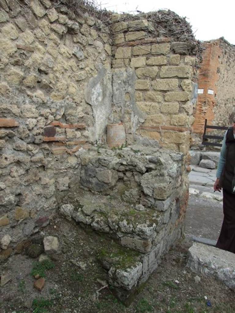 VII.2.12 Pompeii. December 2007. Staircase with terracotta waste pipe in north-east corner.
