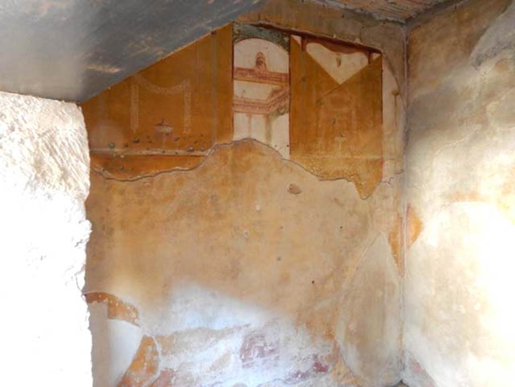 VII.2.45 Pompeii, May 2018. Looking through doorway towards south wall of cubiculum on west side of atrium.
Photo courtesy of Buzz Ferebee.