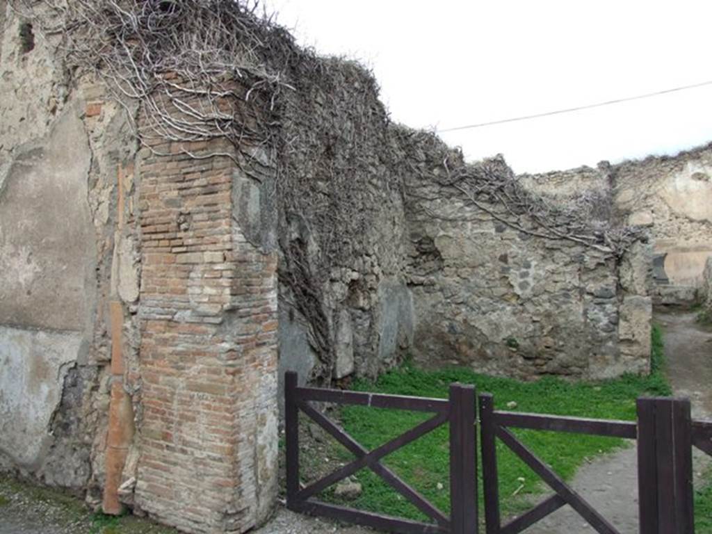 VII.2.52 Pompeii. December 2007. West wall.