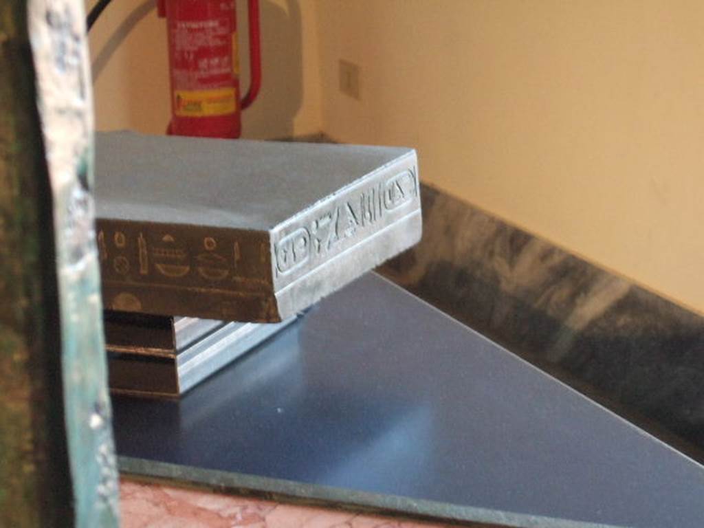 Part of the dedication on the Sacred banquet of Psammetico II. Now in Naples Archaeological Museum.