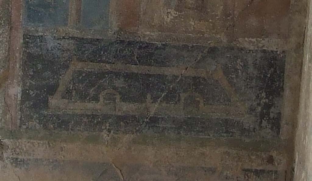 VII.3.29 Pompeii. March 2009. Room 10, cubiculum, south wall, with painting of an enclosed garden.