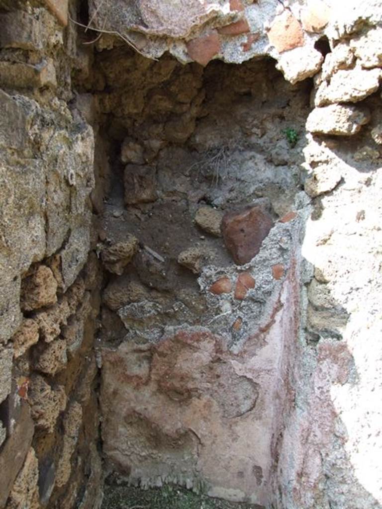 VII.4.4 Pompeii. March 2009. Recess in north wall of kitchen.
