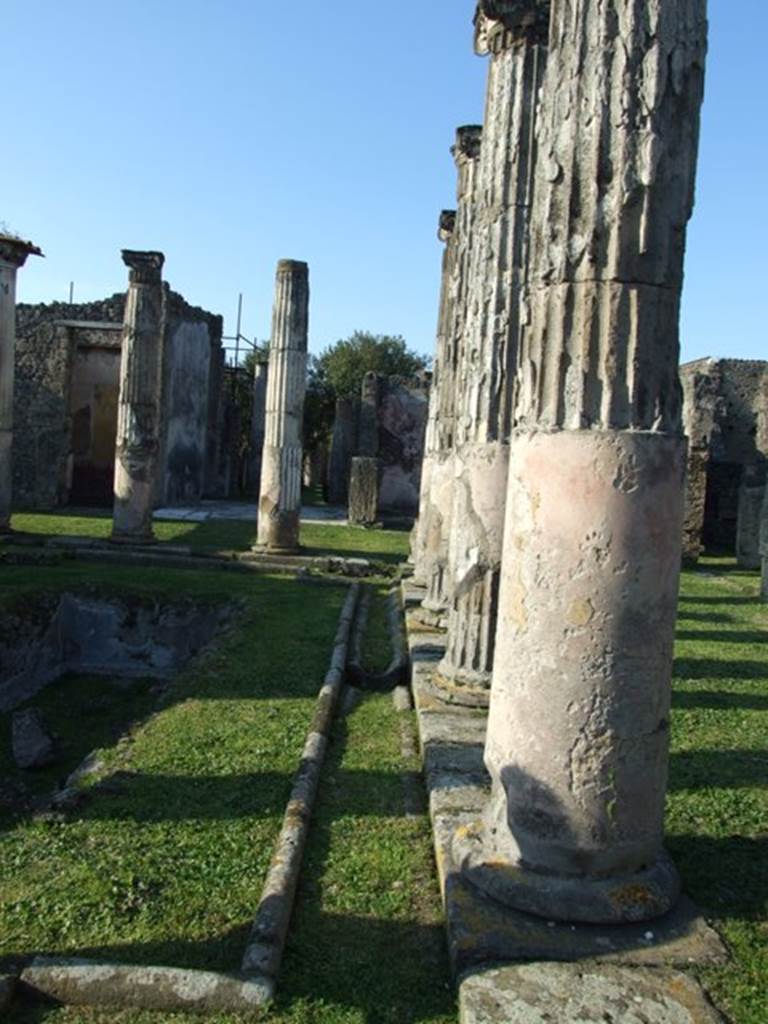 VII.4.31 Pompeii.  March 2009.  Gutter around East side of Middle Peristyle.