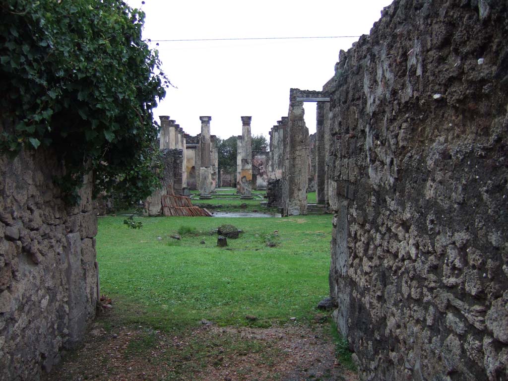 VII.4.31/51 Pompeii. December 2005. Looking north from entrance corridor.