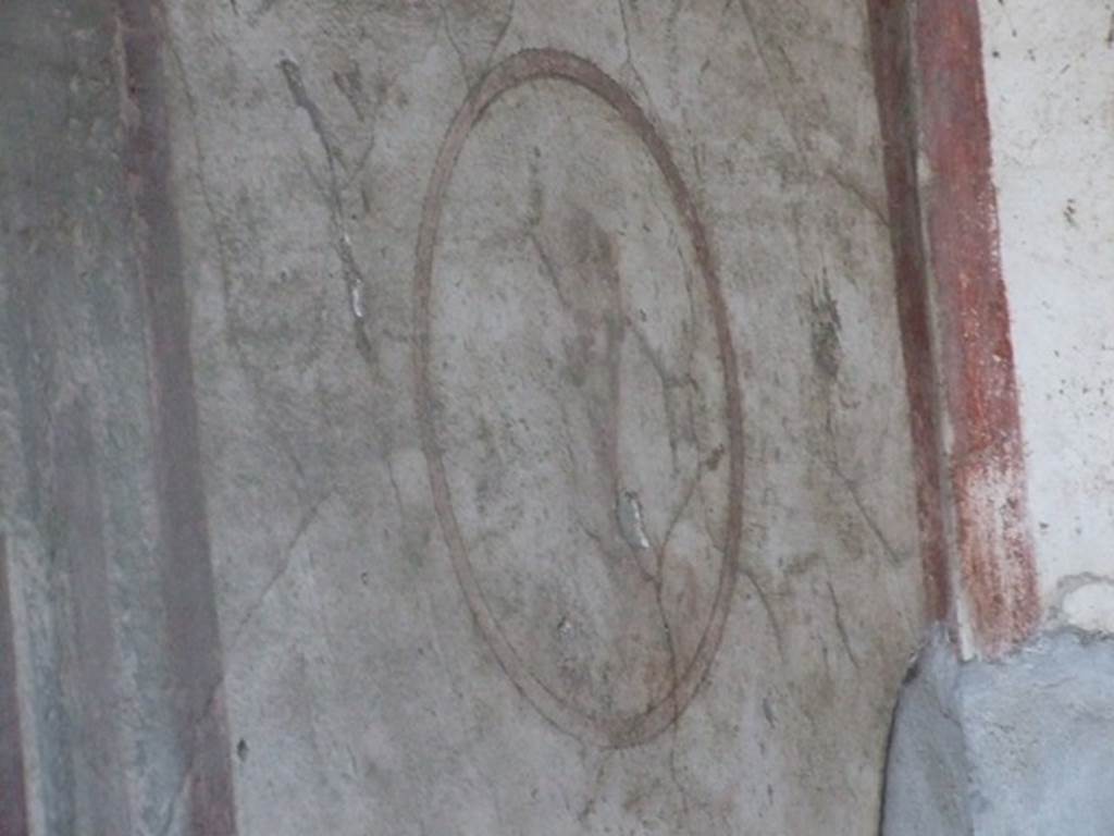 VII.4.48 Pompeii. December 2007. Room 14. Cubiculum. South wall.   
Wall painting of Diana.

