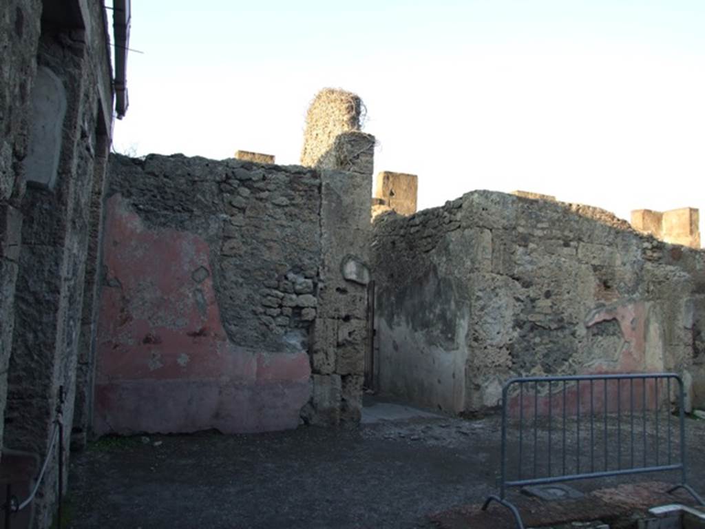 VII.4.48 Pompeii.  December 2007.  Room 2.  Atrium. North wall.