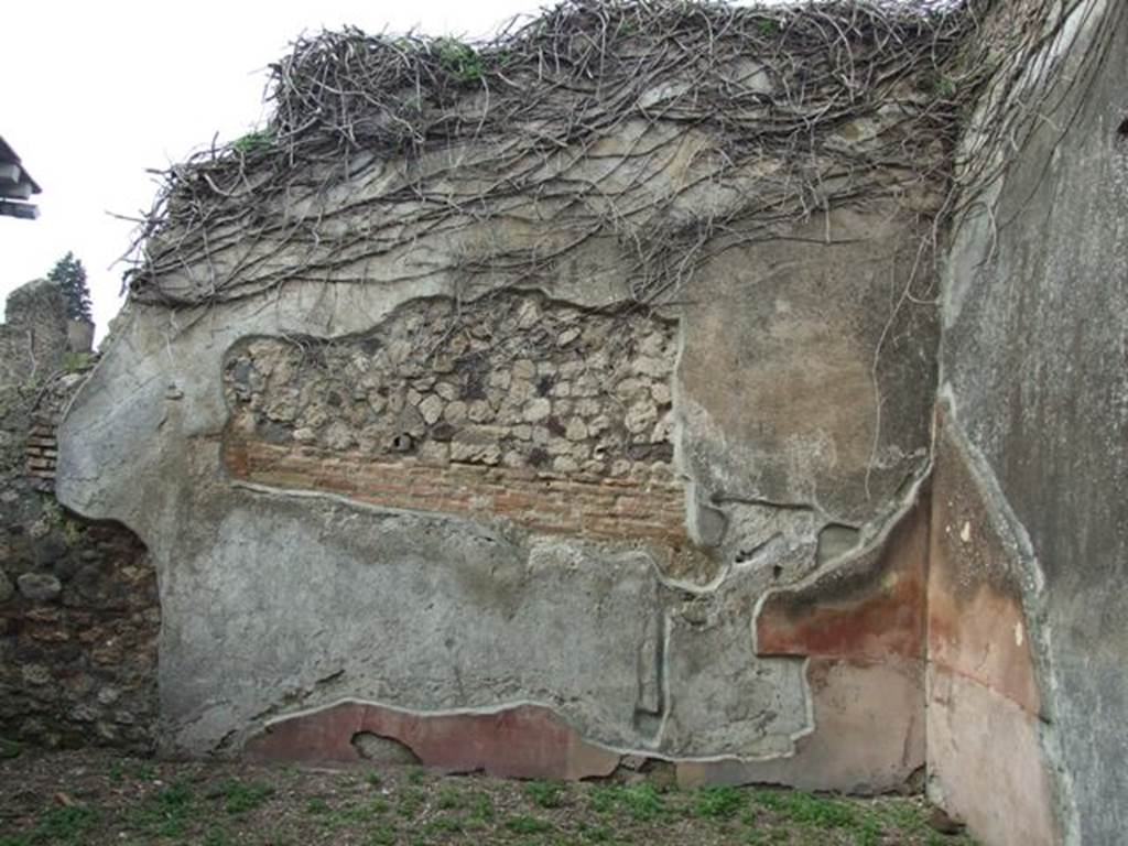 VII.4.48 Pompeii. March 2009. Room 17, north wall and north-east corner. 