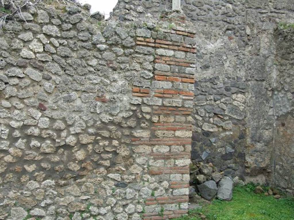 VII.4.55 Pompeii. March 2009. East wall with recess at rear.
