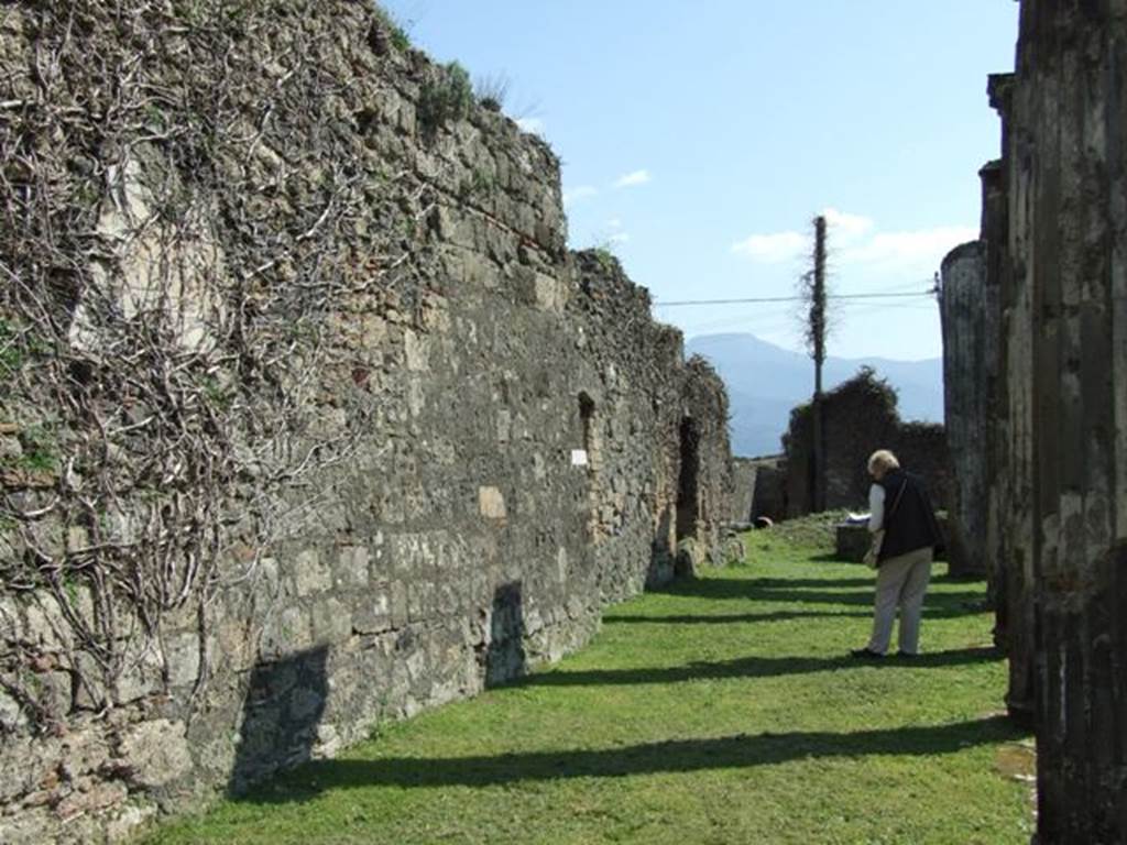 VII.4.57. Pompeii.  March 2009.  Looking south along East Portico.