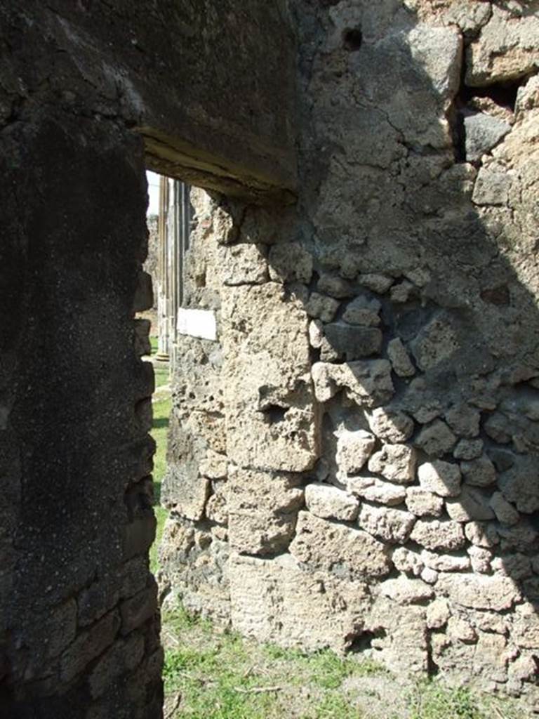 VII.4.57. Pompeii.  March 2009.  Room 16.  Doorway to East Portico.