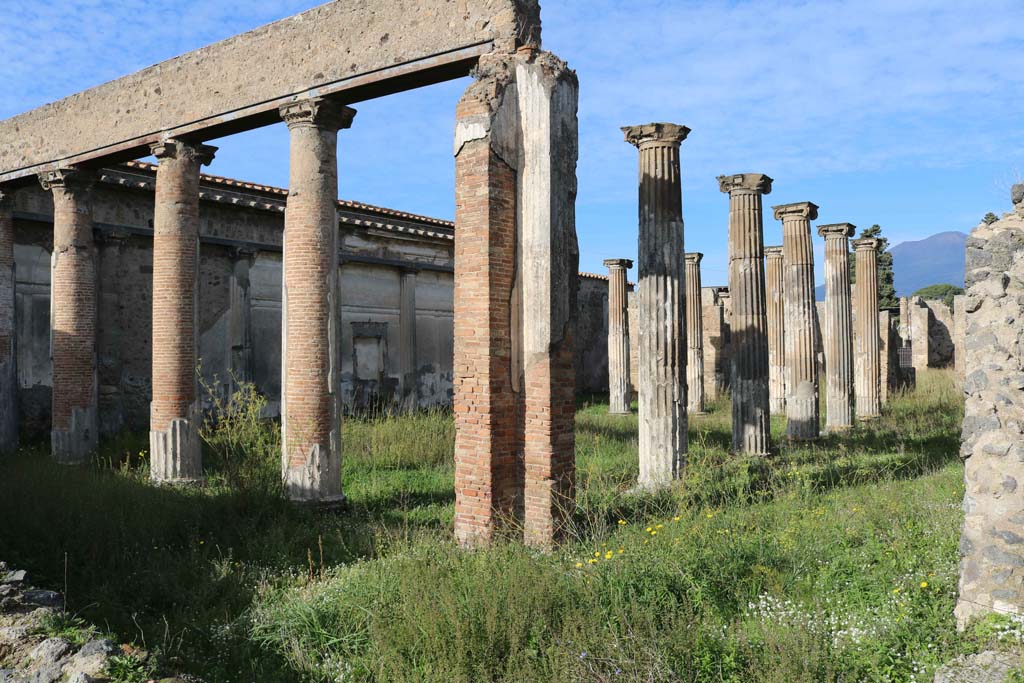 VII.4.57 Pompeii. December 2018. Looking north-west across peristyle, from south-east corner. Photo courtesy of Aude Durand.