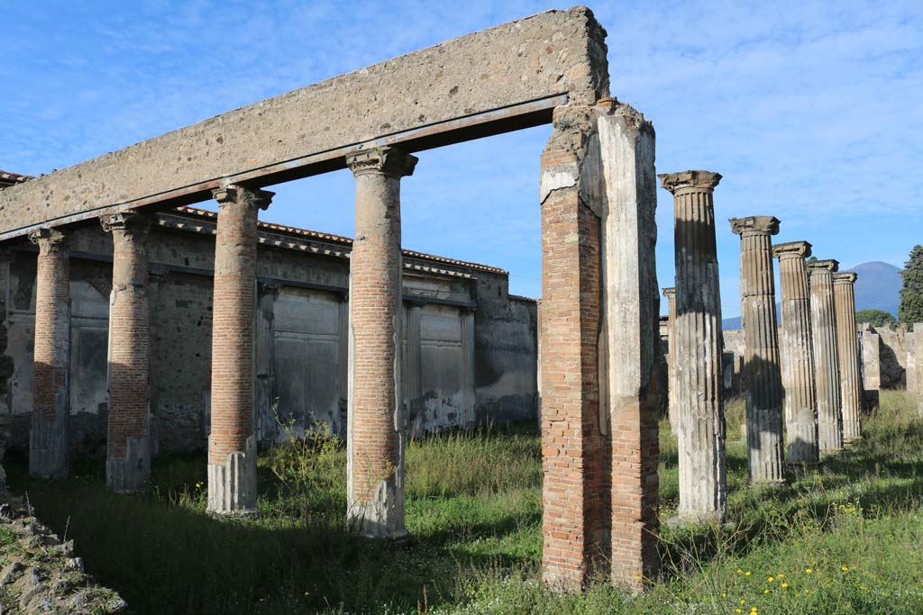 VII.4.57, Pompeii. December 2018. Looking towards west wall of peristyle. Photo courtesy of Aude Durand.