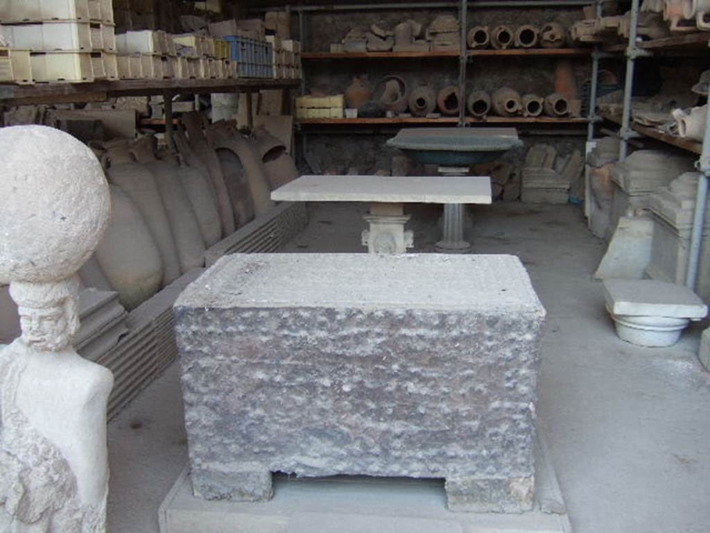 VII.7.29 Pompeii. May 2006.  Items in storage.