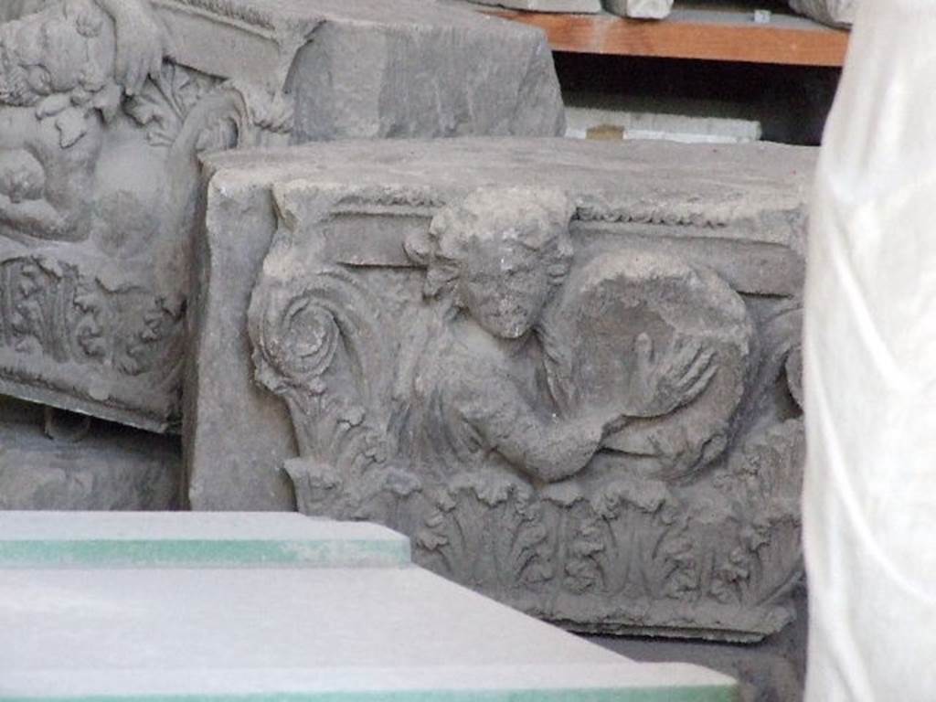 VII.7.29 Pompeii.  December 2006. Items in storage.  Capitals from house doorways.