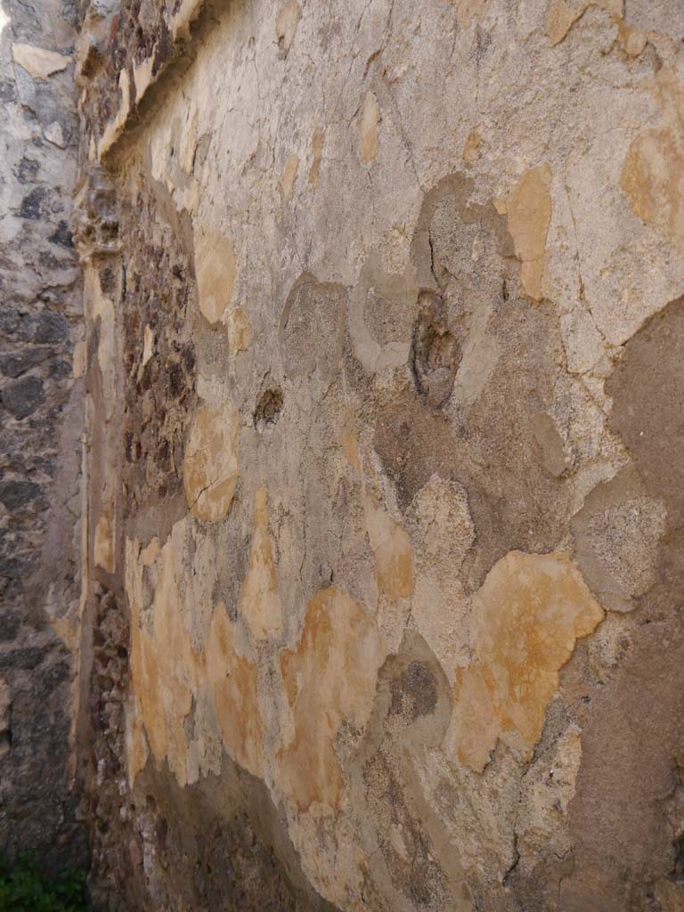 VII.8.01 Pompeii. March 2019. Looking north along east wall in north-wets corner.
Foto Anne Kleineberg, ERC Grant 681269 DÉCOR.
