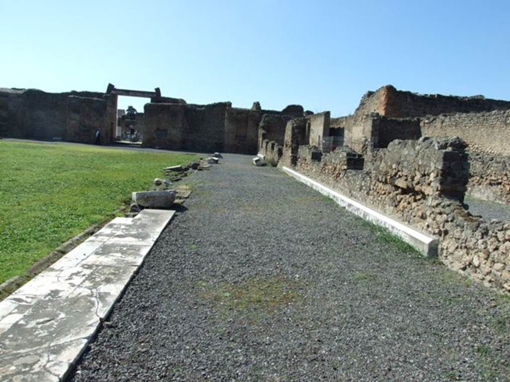 VII.9.1 Pompeii. March 2009. Looking west along north colonnade 9.