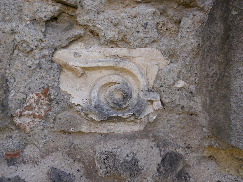 VII.9.2 Pompeii. March 2019. Detail set into south wall.
Foto Anne Kleineberg, ERC Grant 681269 DÉCOR.
