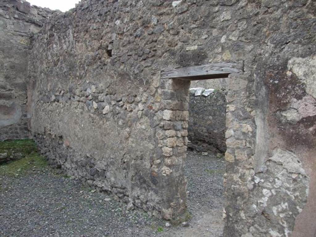 VII.9.18 Pompeii. Shop. December 2007. West wall with door to VII.9.17.