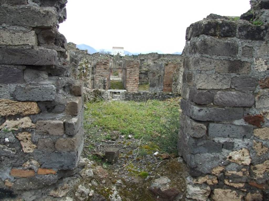 VII.9.47 Pompeii. March 2009. Entrance to servants’ dormitory, looking east.