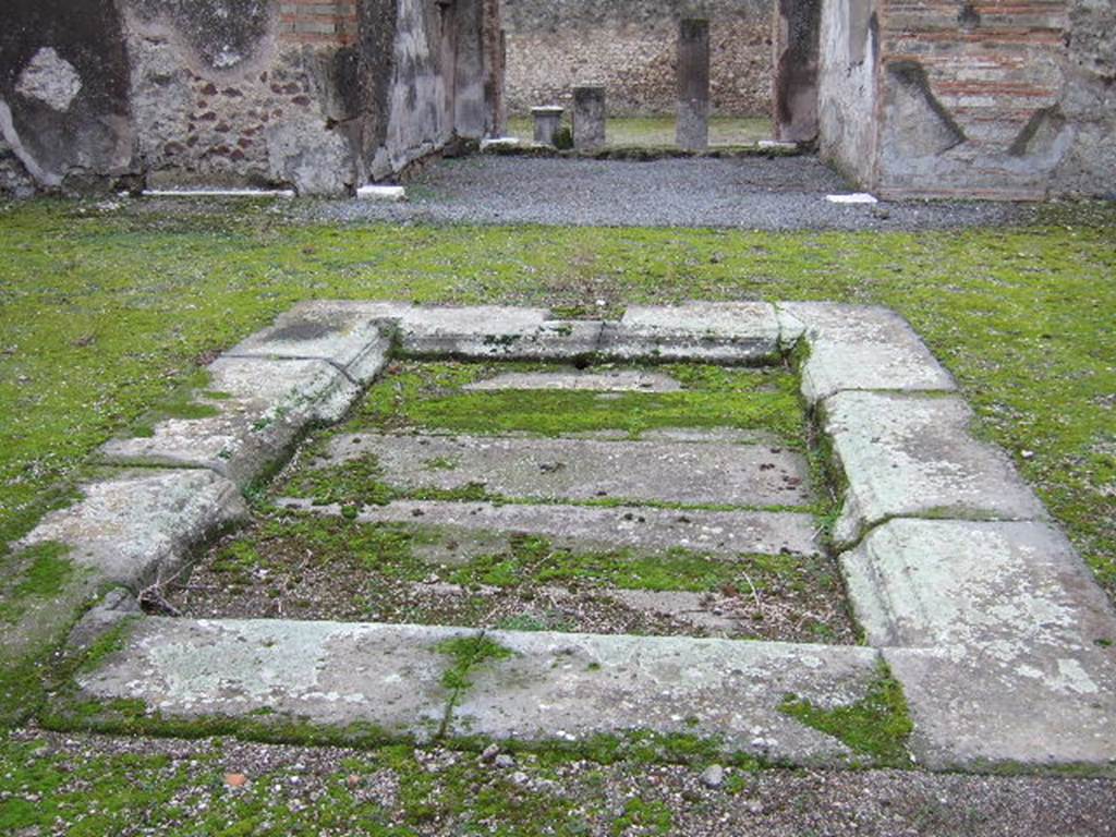 VII.9.47 Pompeii. December 2005. Room 1. Atrium. Impluvium.