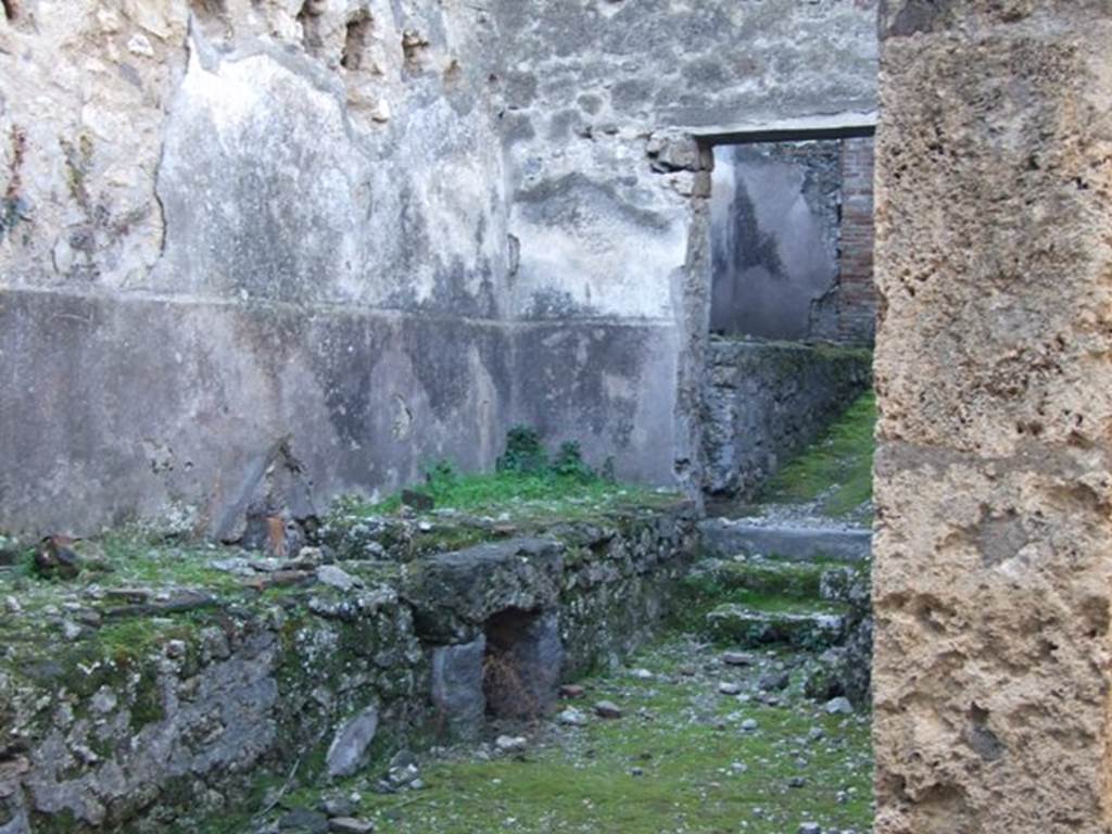 VII.10.13 Pompeii. December 2007. Rear steps leading to dwelling at VII.10.5.