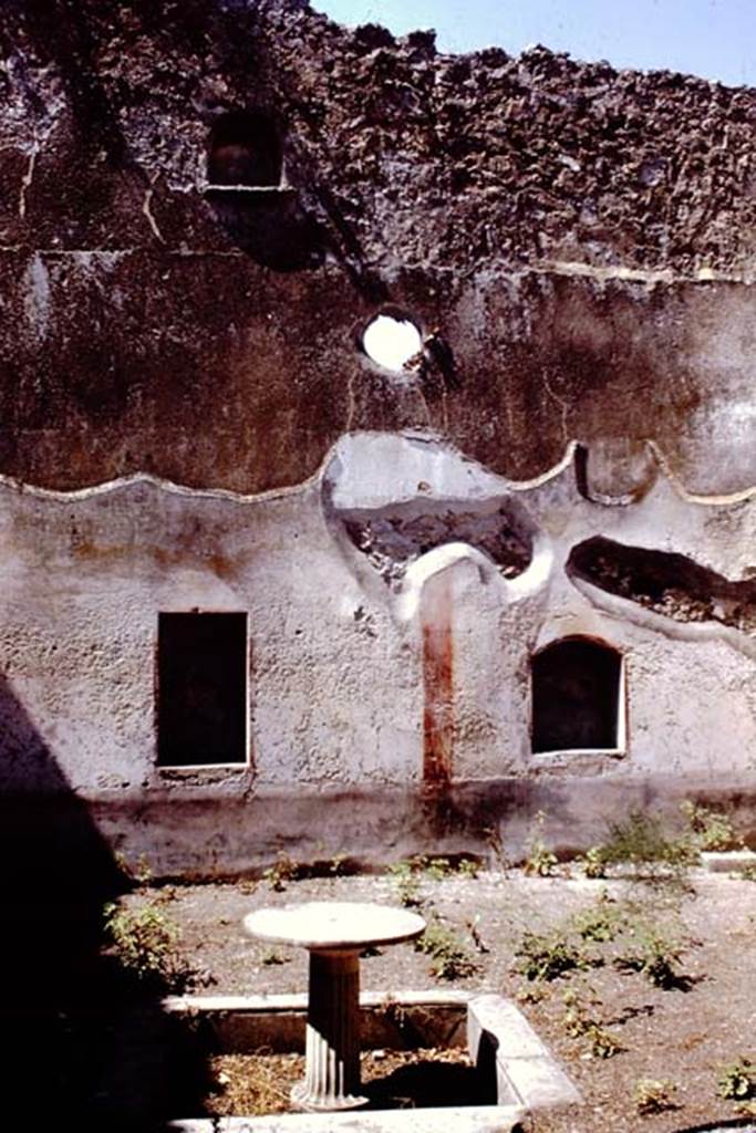 VII.12.23Pompeii. 1966. North wall of garden area. Photo by Stanley A. Jashemski.
Source: The Wilhelmina and Stanley A. Jashemski archive in the University of Maryland Library, Special Collections (See collection page) and made available under the Creative Commons Attribution-Non Commercial License v.4. See Licence and use details.
J66f0584
