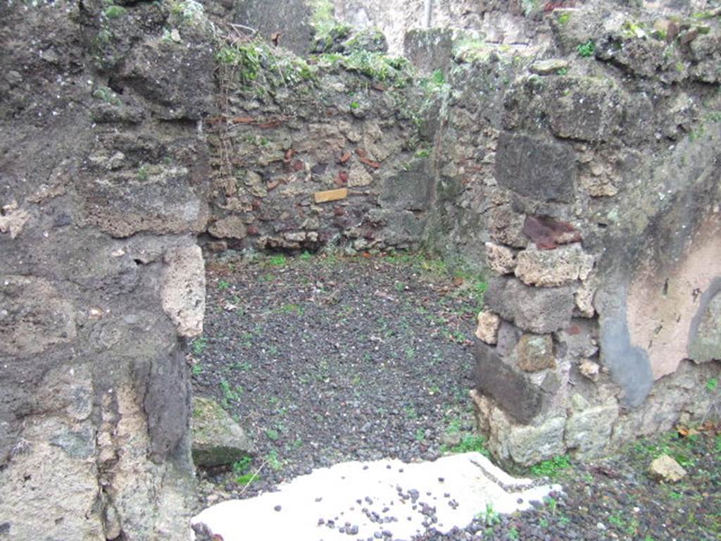 VII.13.8 Pompeii. December 2005. Doorway to Cubiculum in south west corner of atrium.