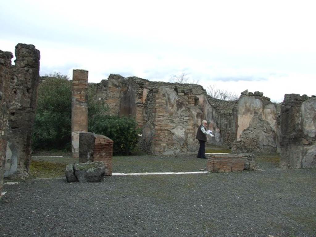 VII.14.5 Pompeii.  March 2009.  Looking north from atrium towards South Portico and garden area.