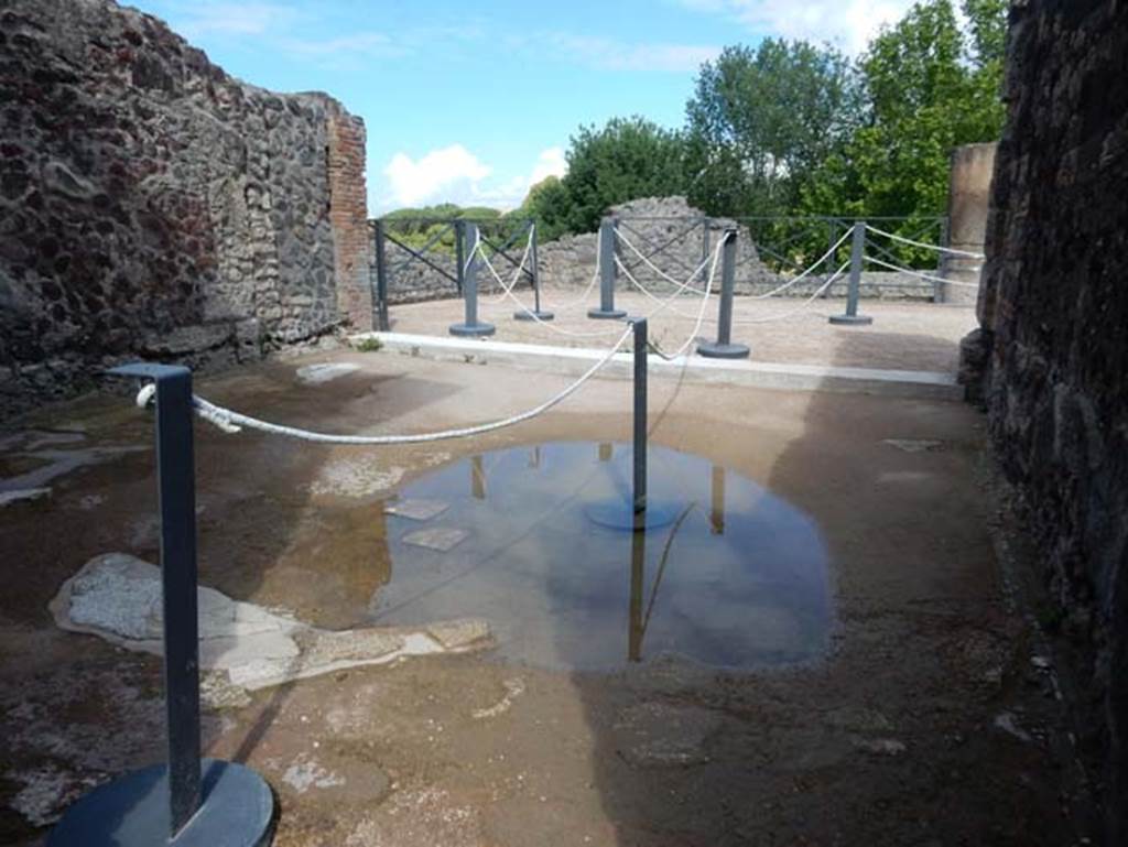 VII.15.2 Pompeii. May 2018. Looking north across room on west side of tablinum. Photo courtesy of Buzz Ferebee. 

