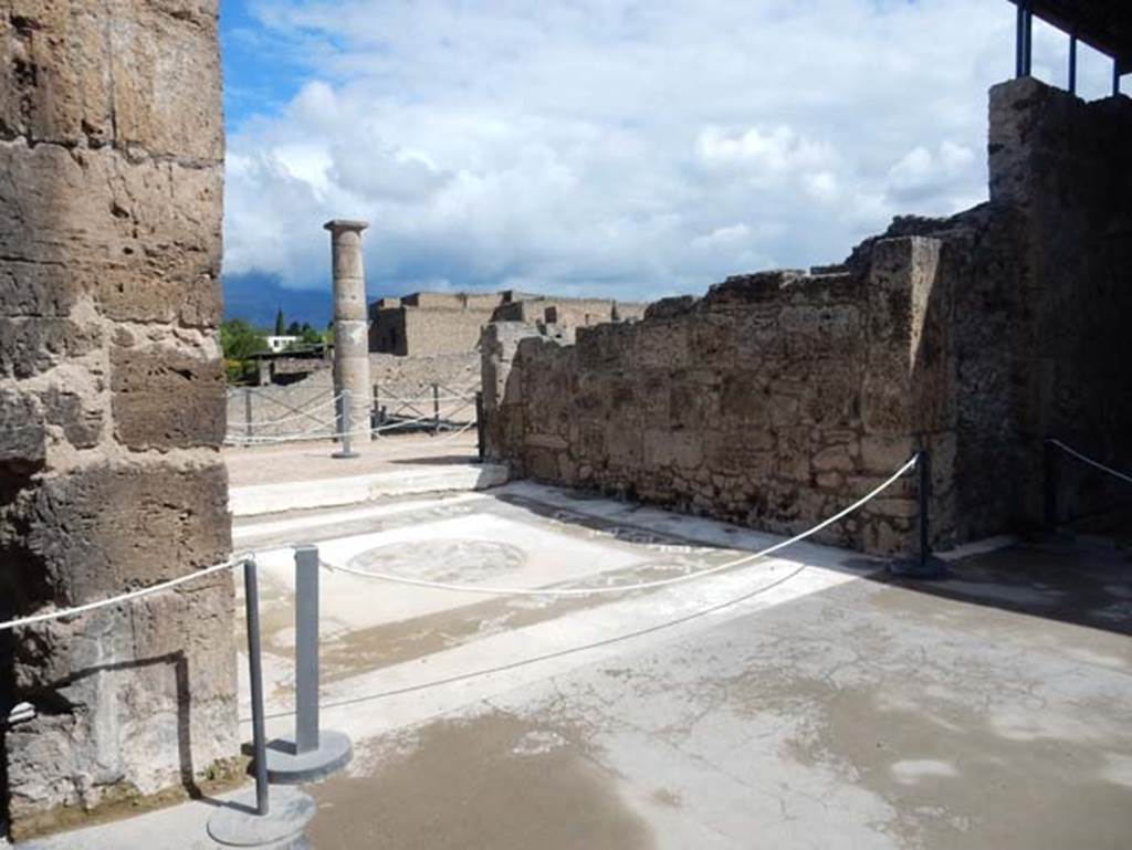VII.15.2 Pompeii. May 2018. Looking towards east wall of tablinum, from atrium. Photo courtesy of Buzz Ferebee. 