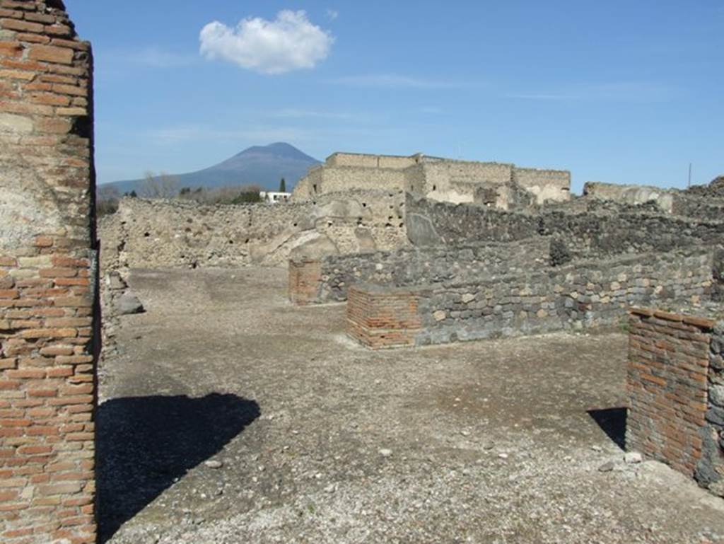 VII.15.2 Pompeii.  March 2009. Looking north across rooms above the granary VII.15.16.
