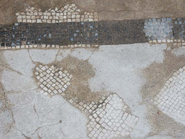 VII.15.2 Pompeii. May 2018. Detail of black and white pattern mosaic. Photo courtesy of Buzz Ferebee. 
